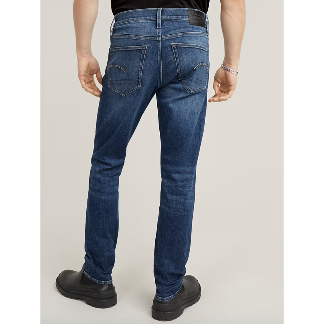 G Star - 3301 Slim Jeans in Medium Aged