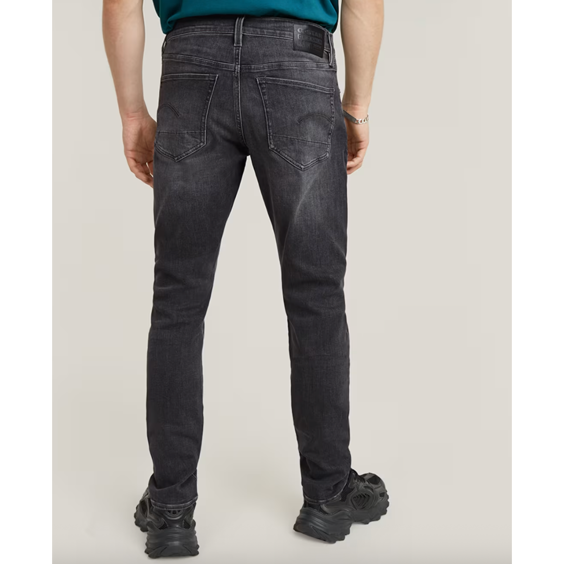 G Star - 3301 Slim Jeans in Faded Black Magnet