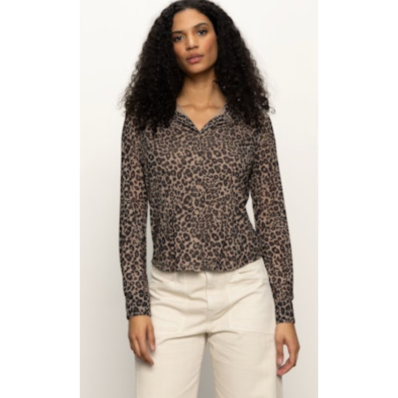 Sanctuary - Fitted Mesh Blouse in French Kitty