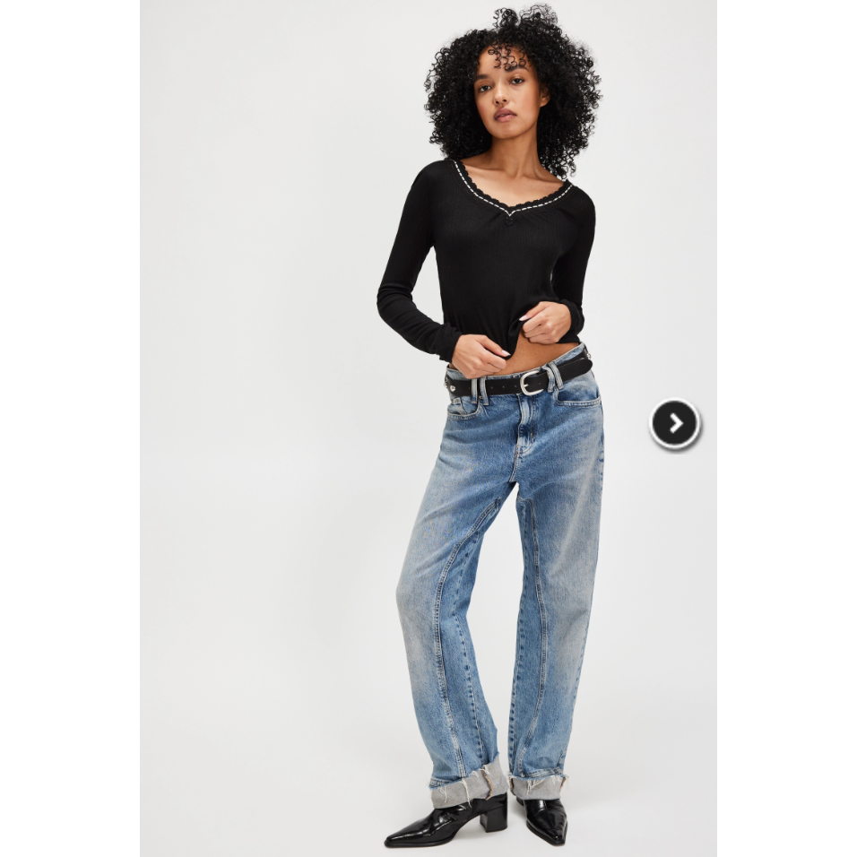 Free People - Only You Long Sleeve in Black