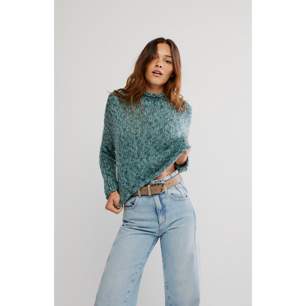 Free People - Opal Rollneck Sweater in Rainforest