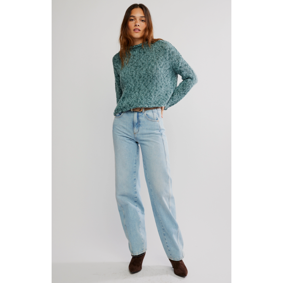 Free People - Opal Rollneck Sweater in Rainforest