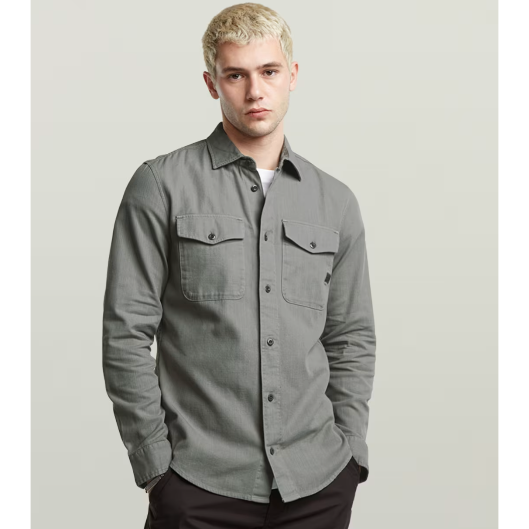 G Star - Marine Slim Shirt in Grey Alloy