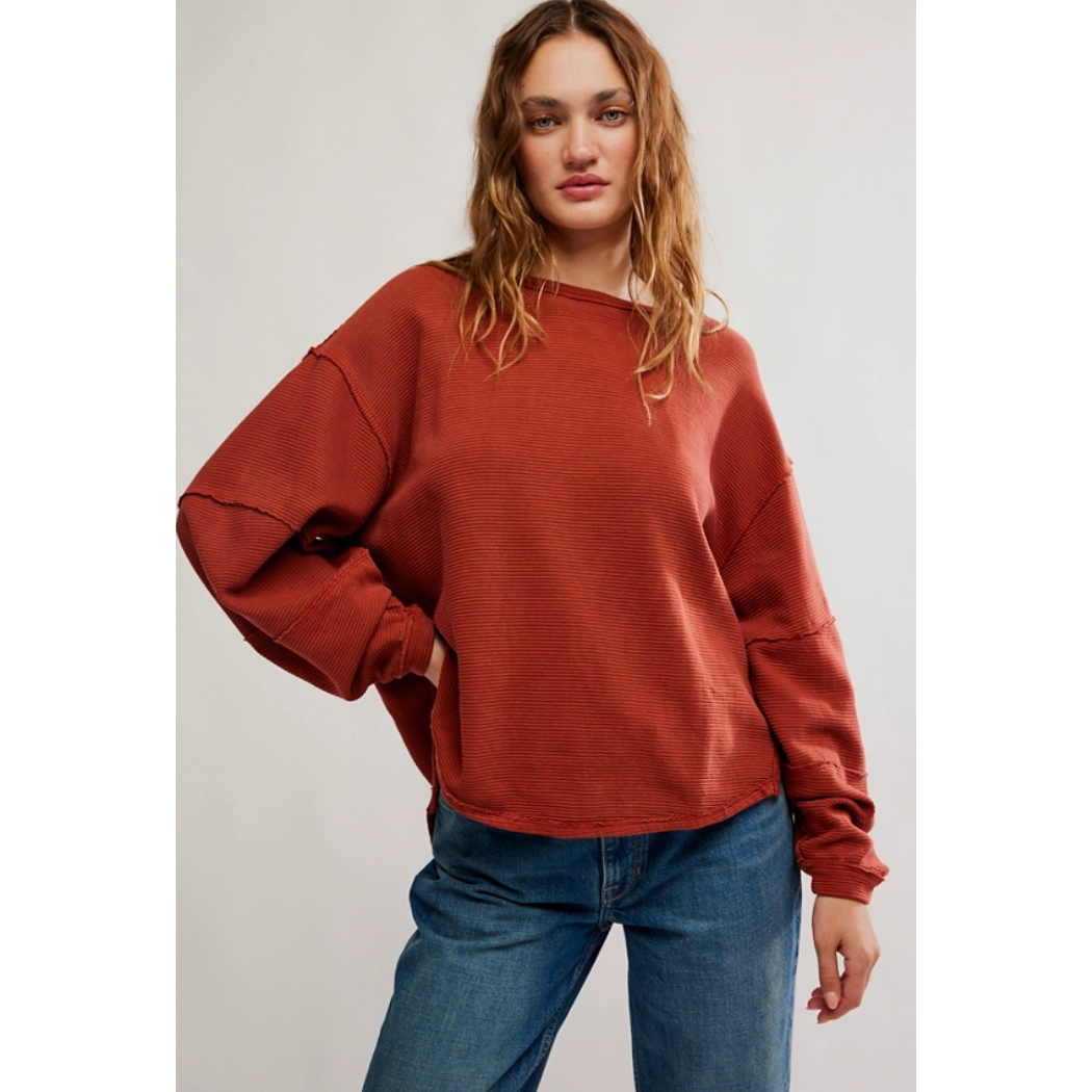 Free People - Total Eclipse Tee in Spiced Rum