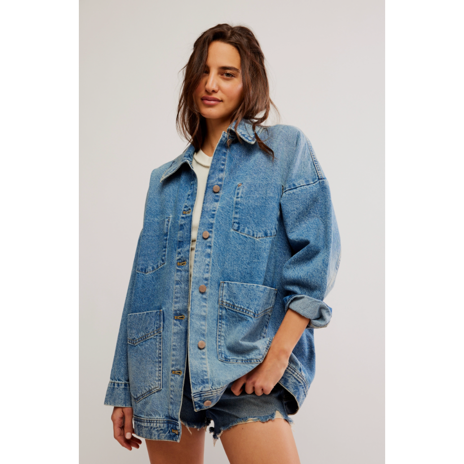 Free People - Avery Denim Jacket in Got The Blues