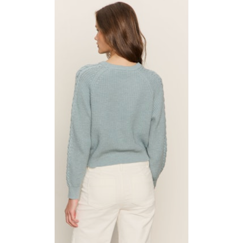 Sanctuary - Nomad Cable Sweater in Sky Grey