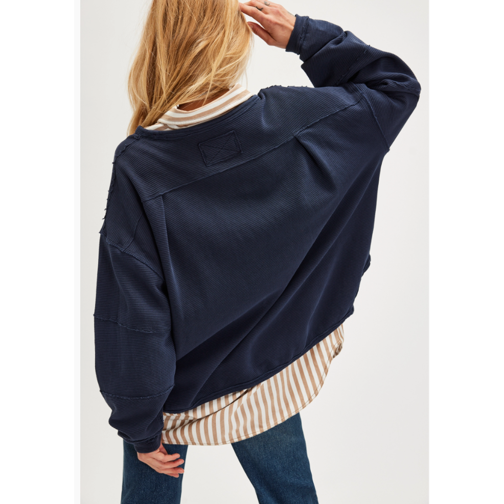 Free People - Total Eclipse Tee in Deep Iris