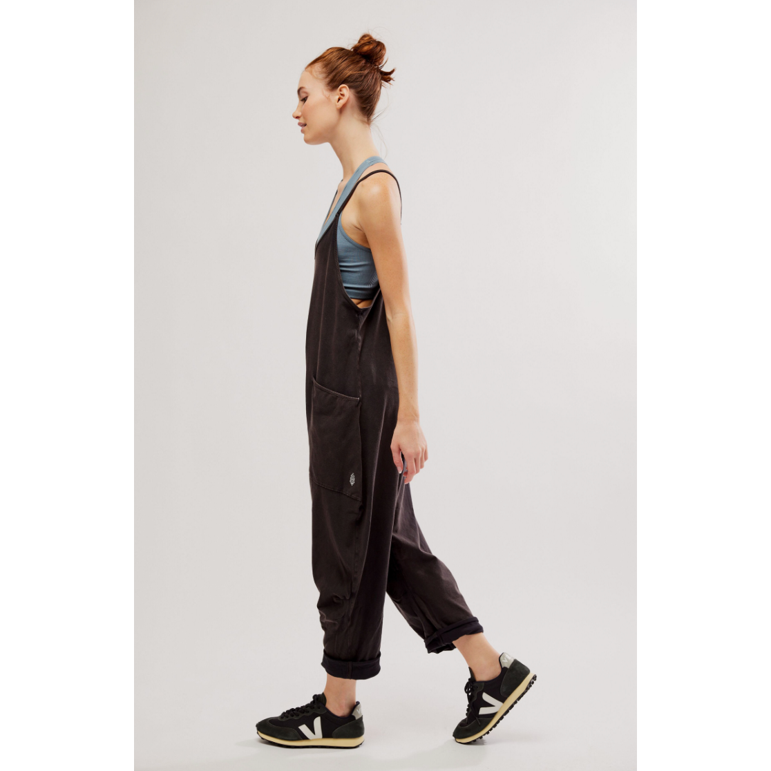 Free People - Hot Shot Onesie in Washed Black