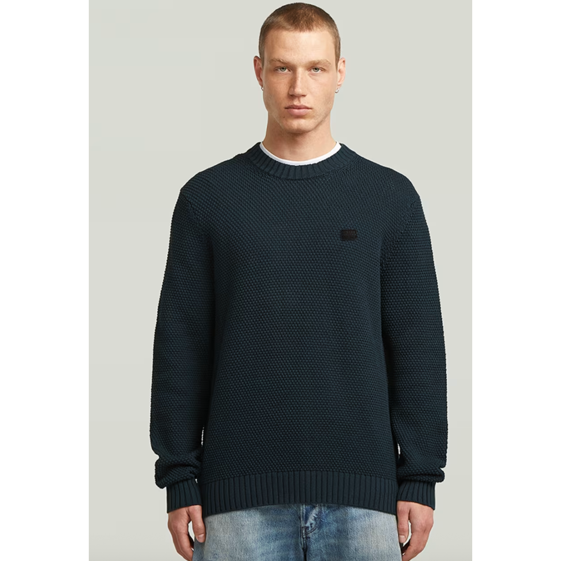 G Star - Honey Comb Structure Knit in Dark Patriot Blue