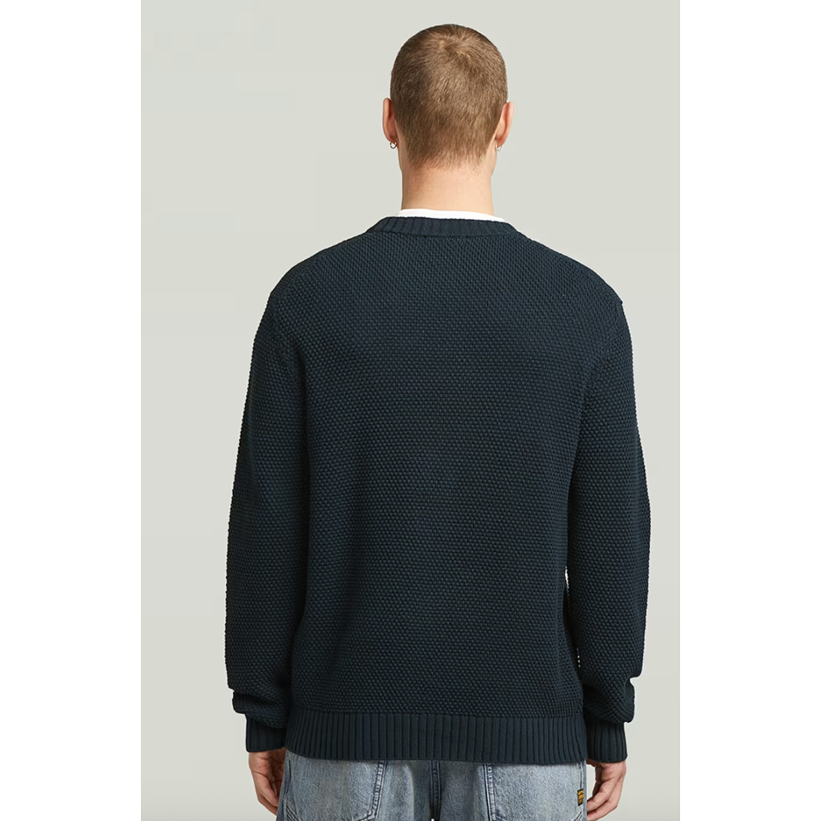 G Star - Honey Comb Structure Knit in Dark Patriot Blue