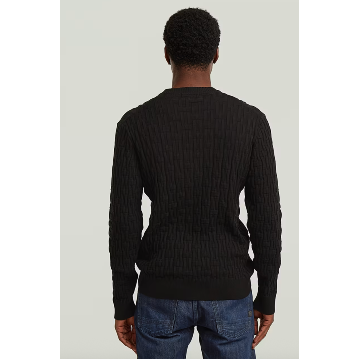 G Star - Chain Structure Knit Pullover in Black