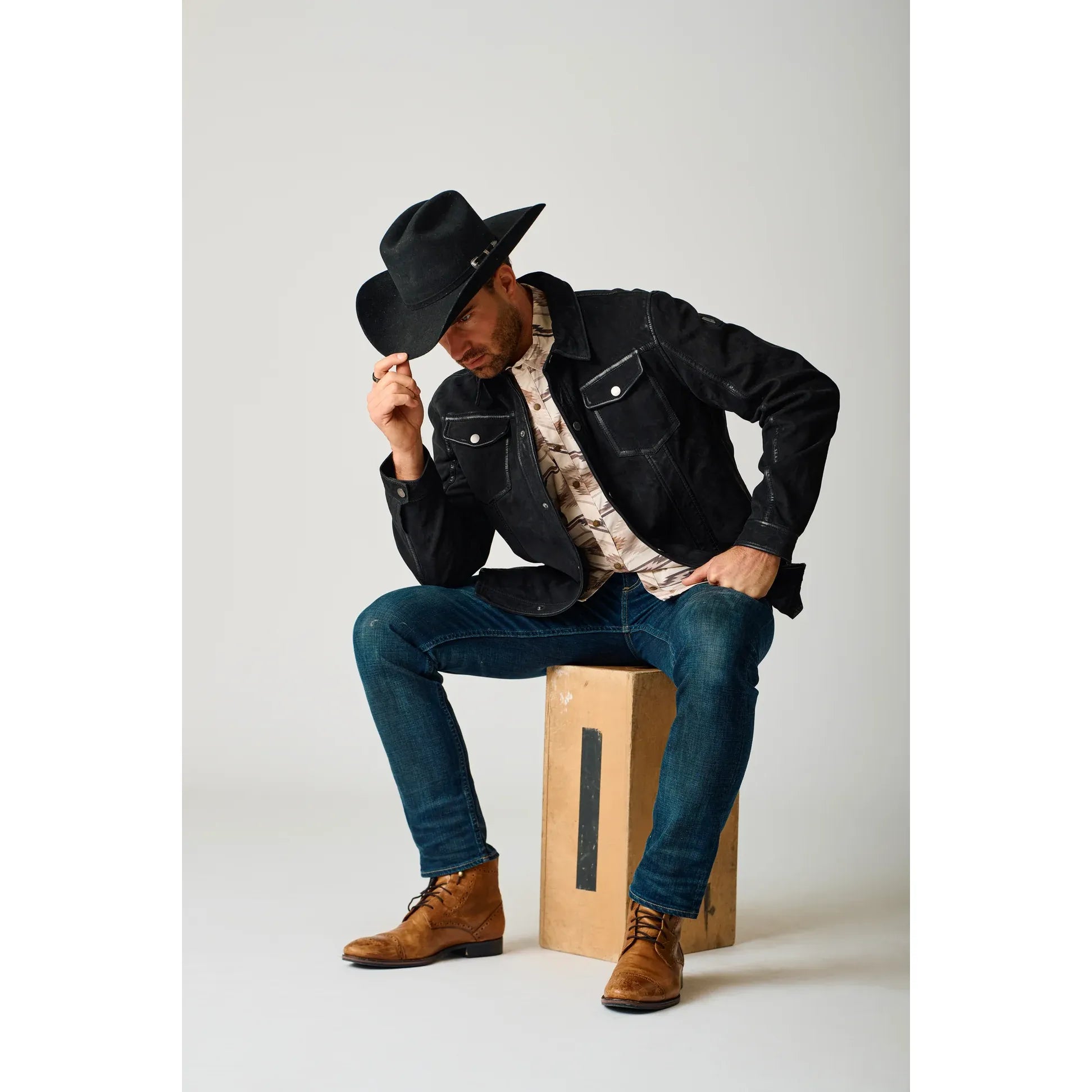 Mauritius - Sedro Leather Jacket in Black