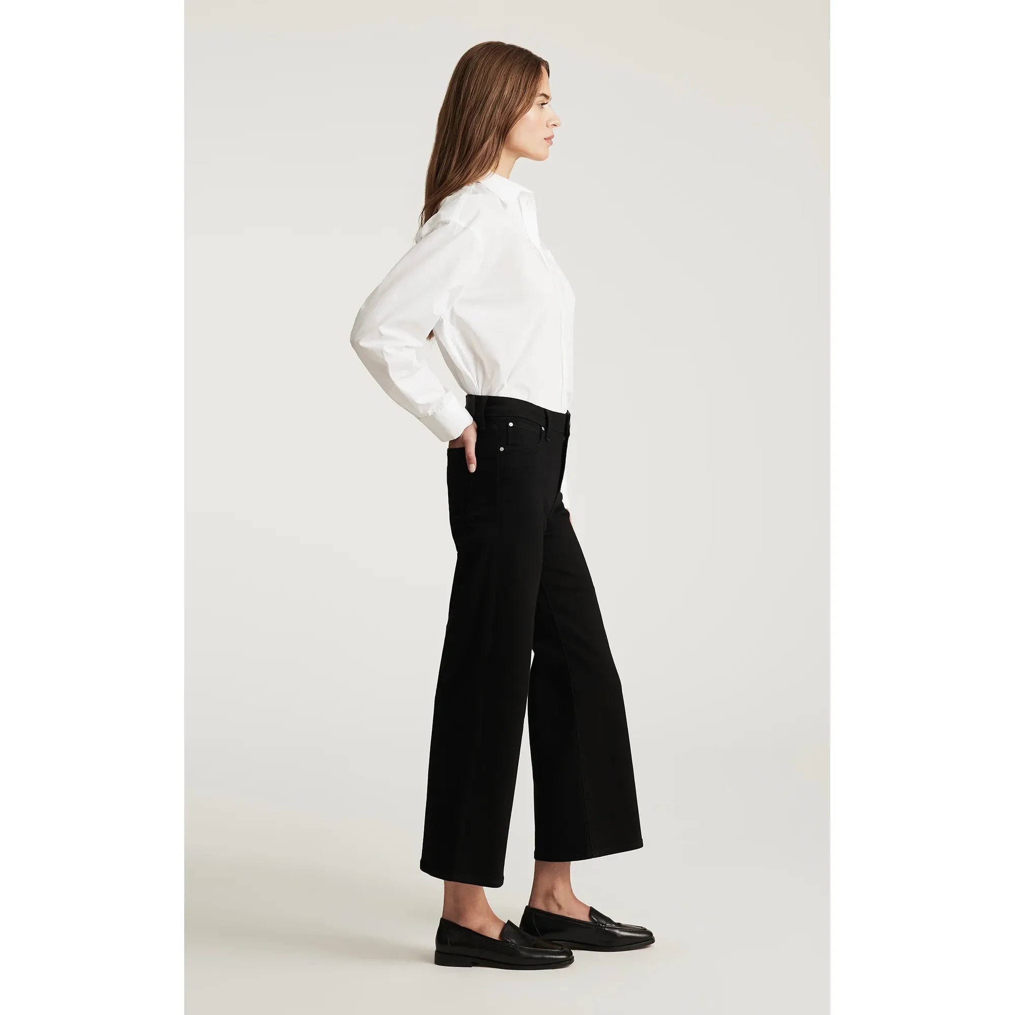 Mavi - Paloma Marine Wide Leg in Rinse Black Flex Blue
