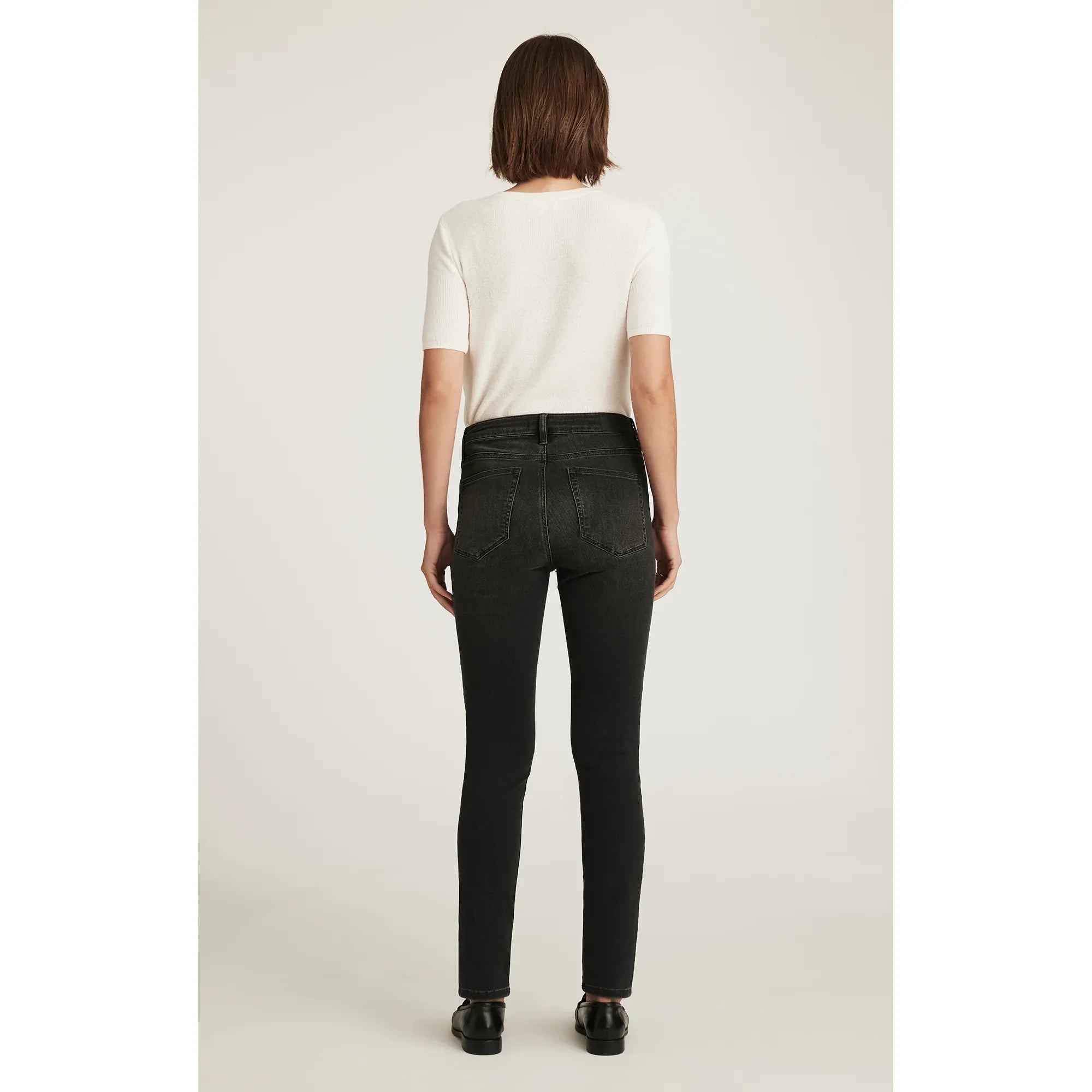 Mavi - Kathleen Slim Boyfriend in Smoke Brushed Feather Blue