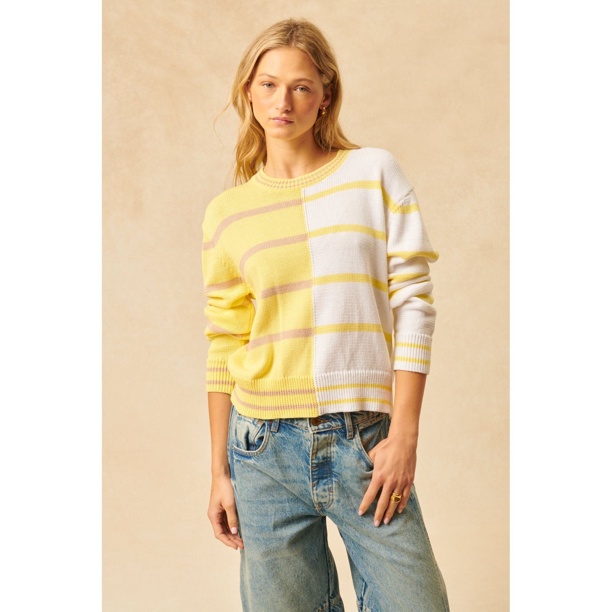 John & Jenn - Tyson Sweater in Monaco Stripe