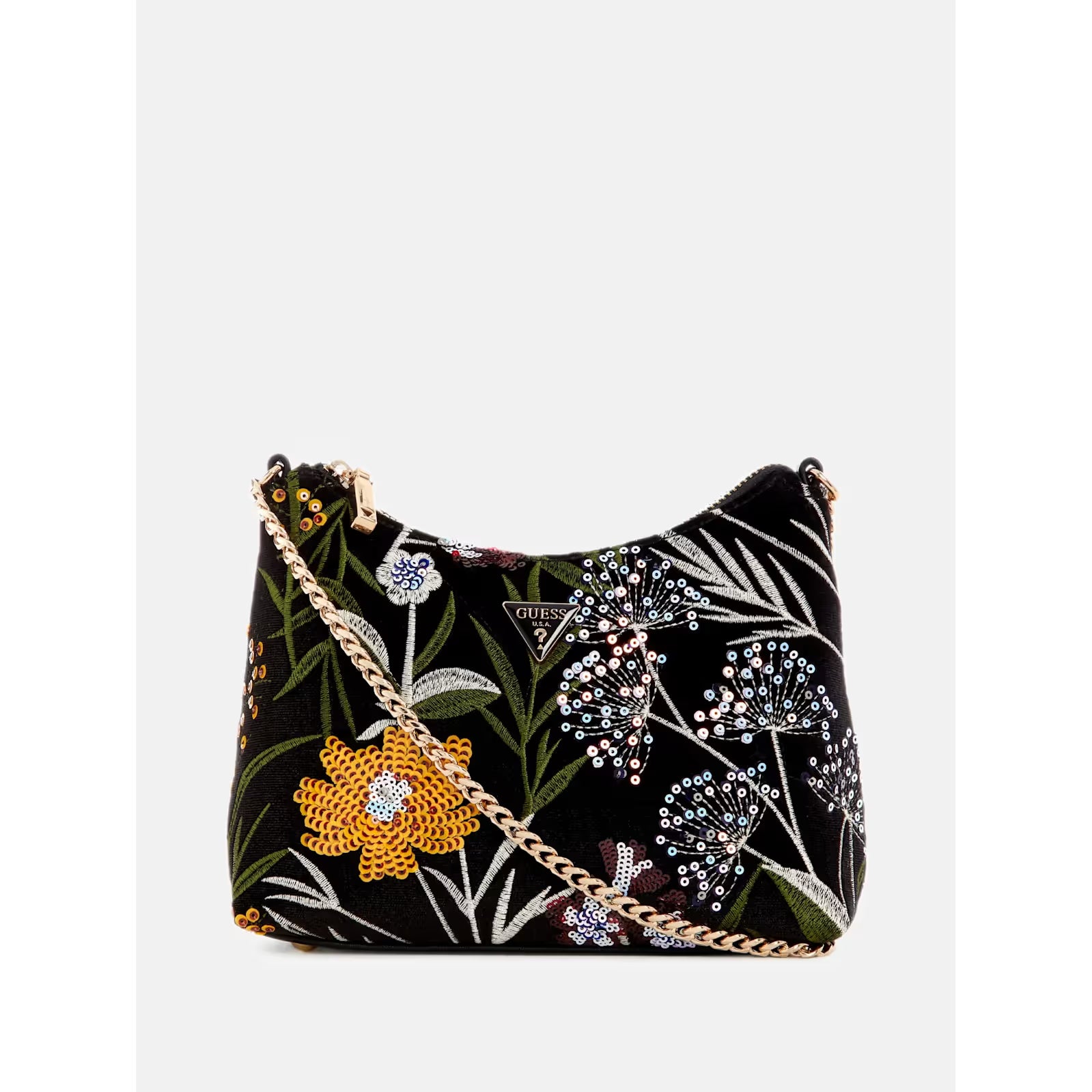 Guess - Zalina Velvet Sequin Floral Shoulder Bag