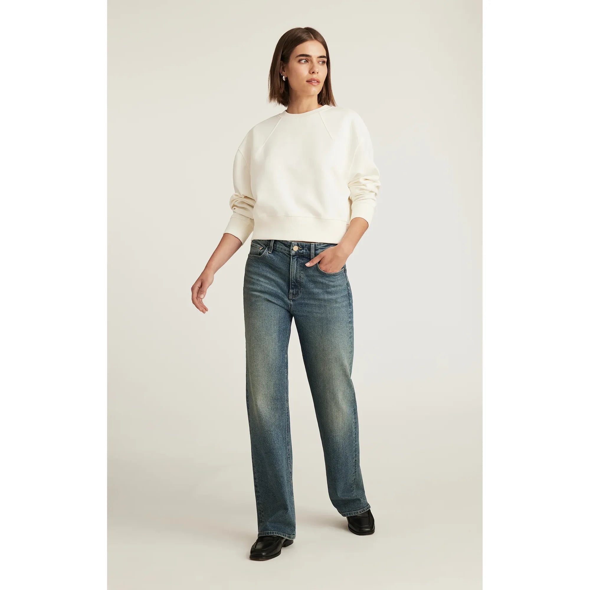 Mavi - Taylor Straight Leg in Mid Used Gold Premium