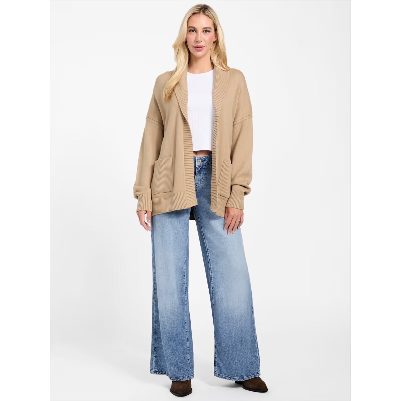 Guess - Belted Cardigan in Beige