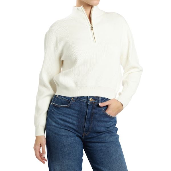 Guess - Harley 1/2 Zip Sweater in Cream