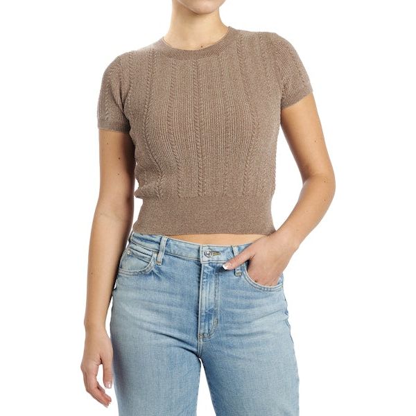Guess - Marcie Chenille Sable Sweater in Silk Taupe