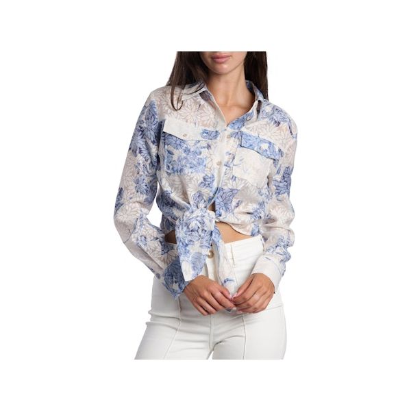 Guess - Adelaide Bow Blouse in Dreaming Lilies