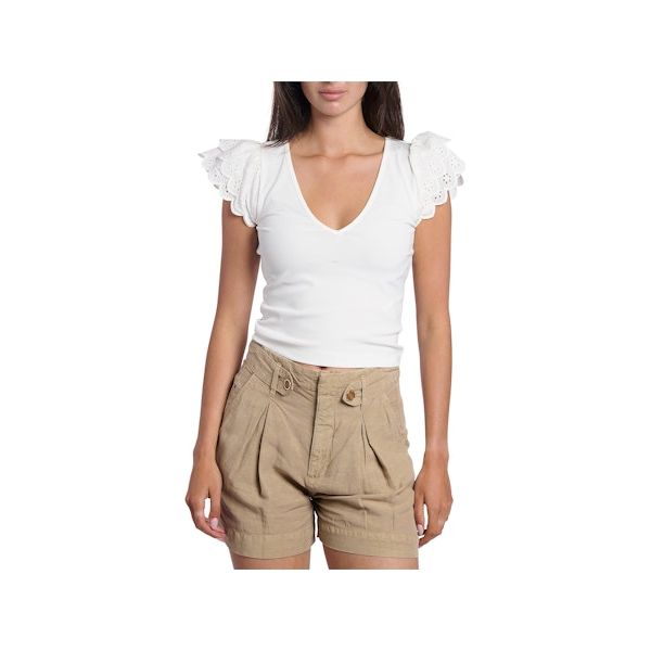 Guess - Dahlia Sangallo Top in Pure White