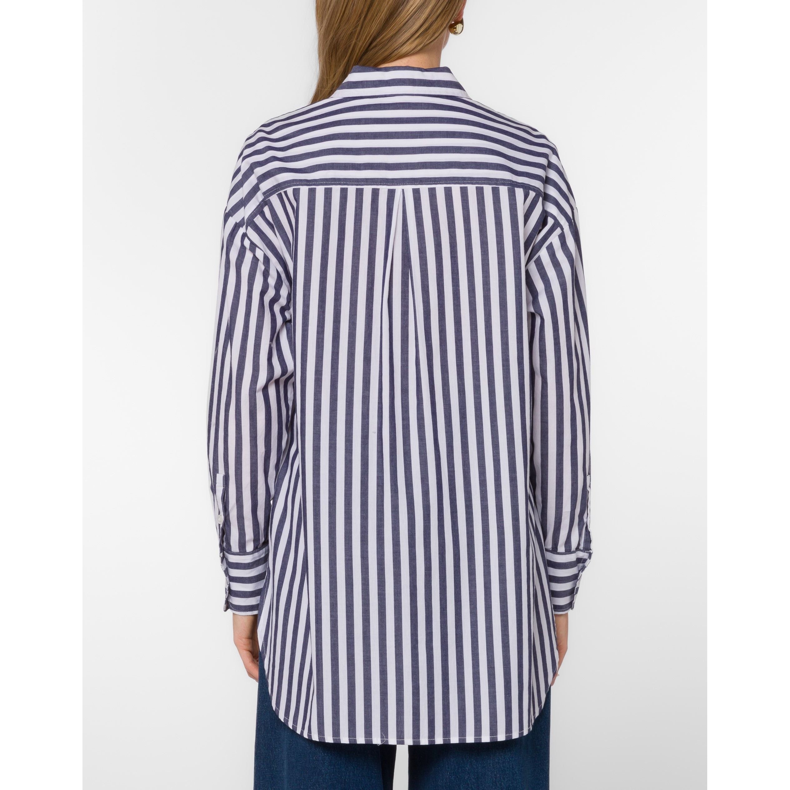 Velvet Heart - Waylon Shirt in Midnight Stripe