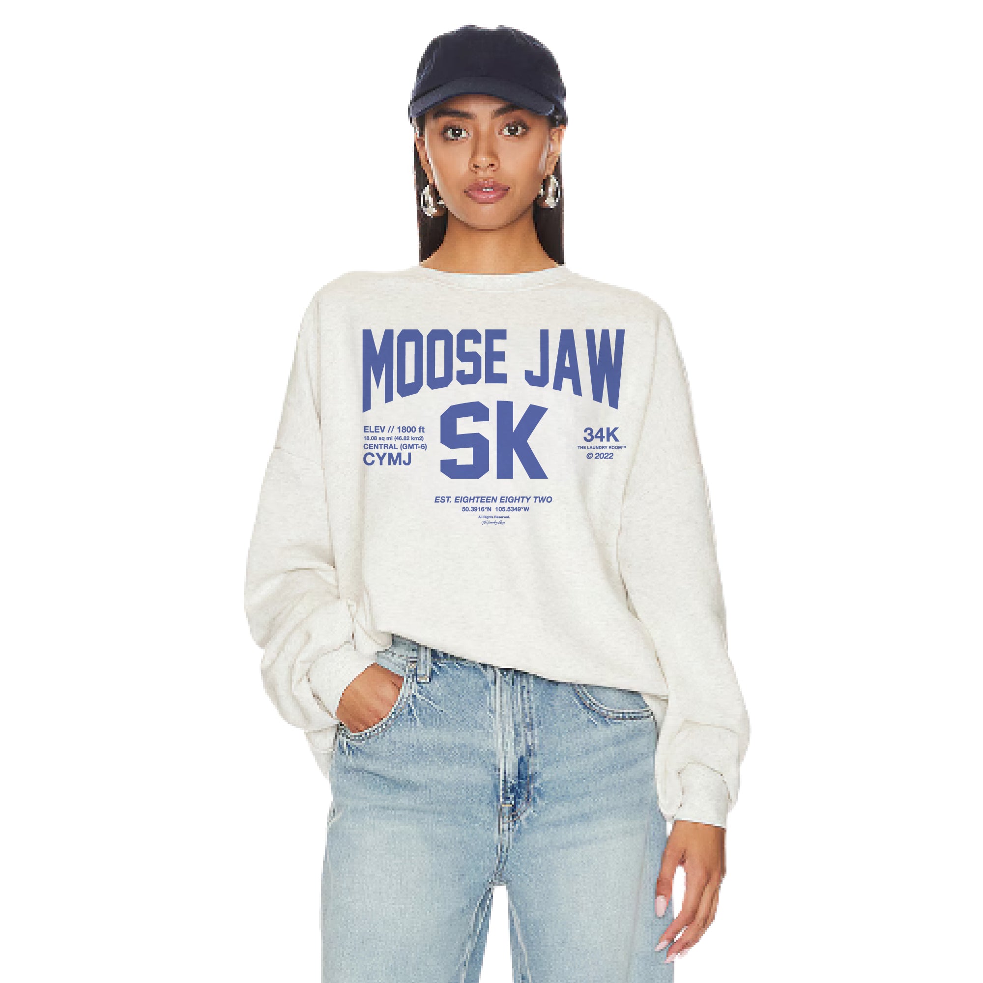 The Laundry Room - Welcome to Moose Jaw Sweatshirt in Pebble Heather