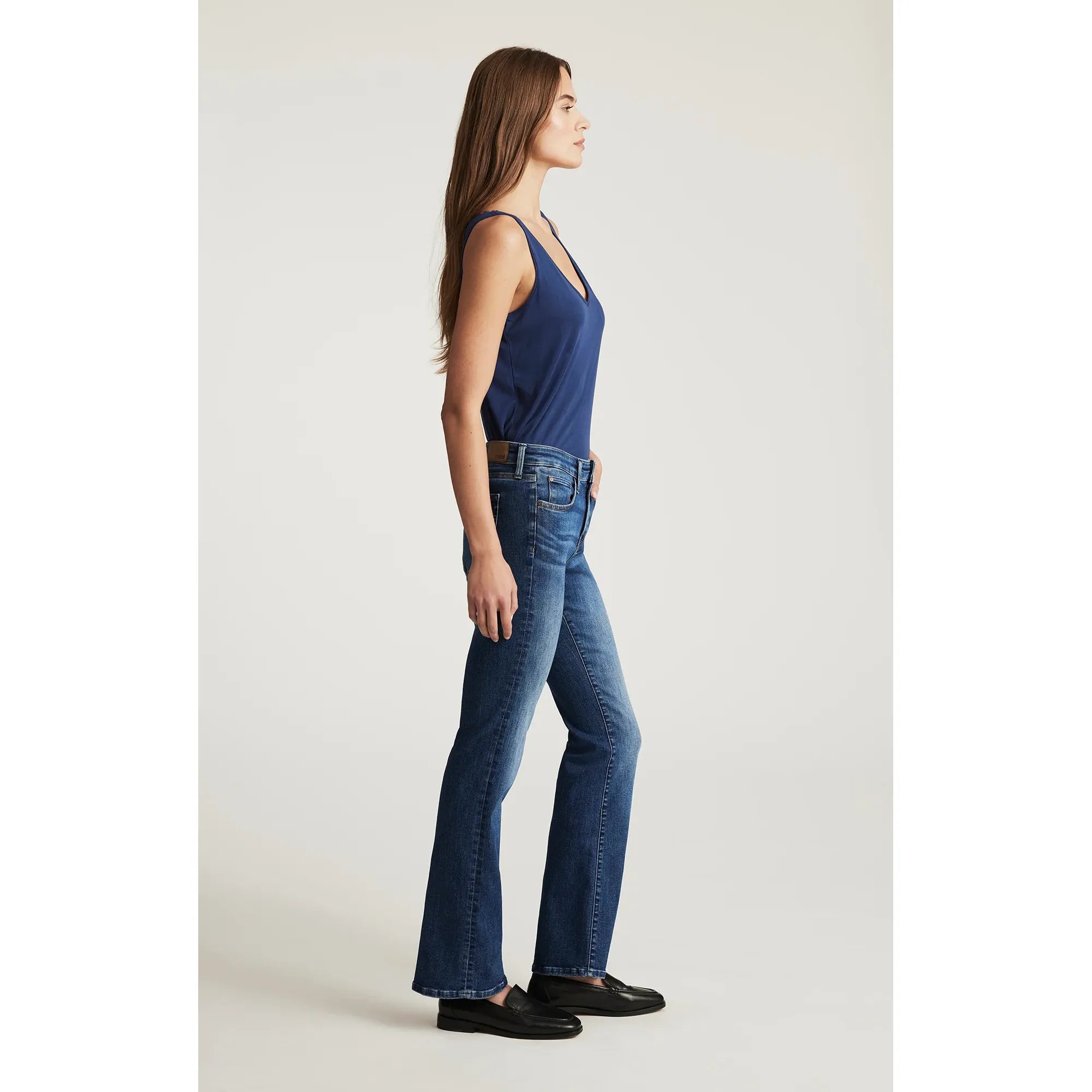 Mavi - Vicky Bootcut in Dark Brushed Feather Blue Luxe