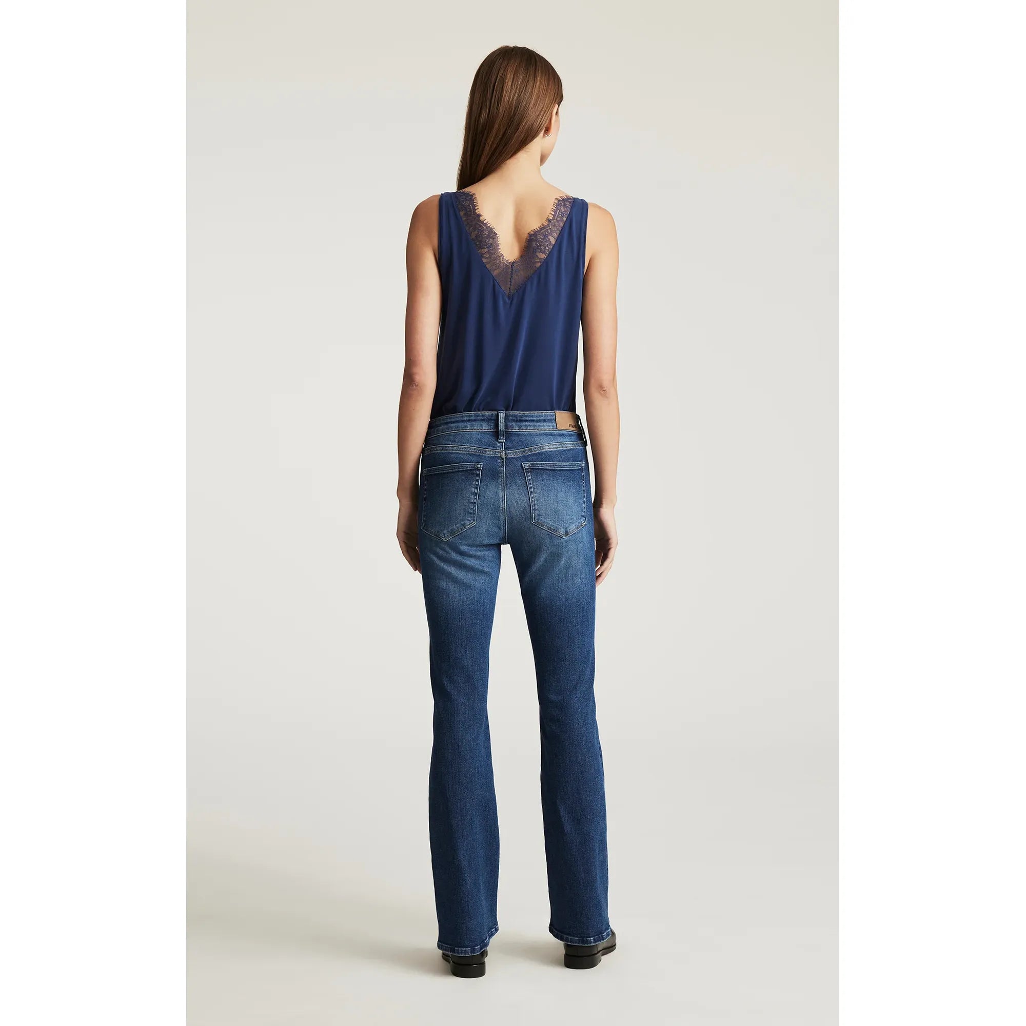Mavi - Vicky Bootcut in Dark Brushed Feather Blue Luxe