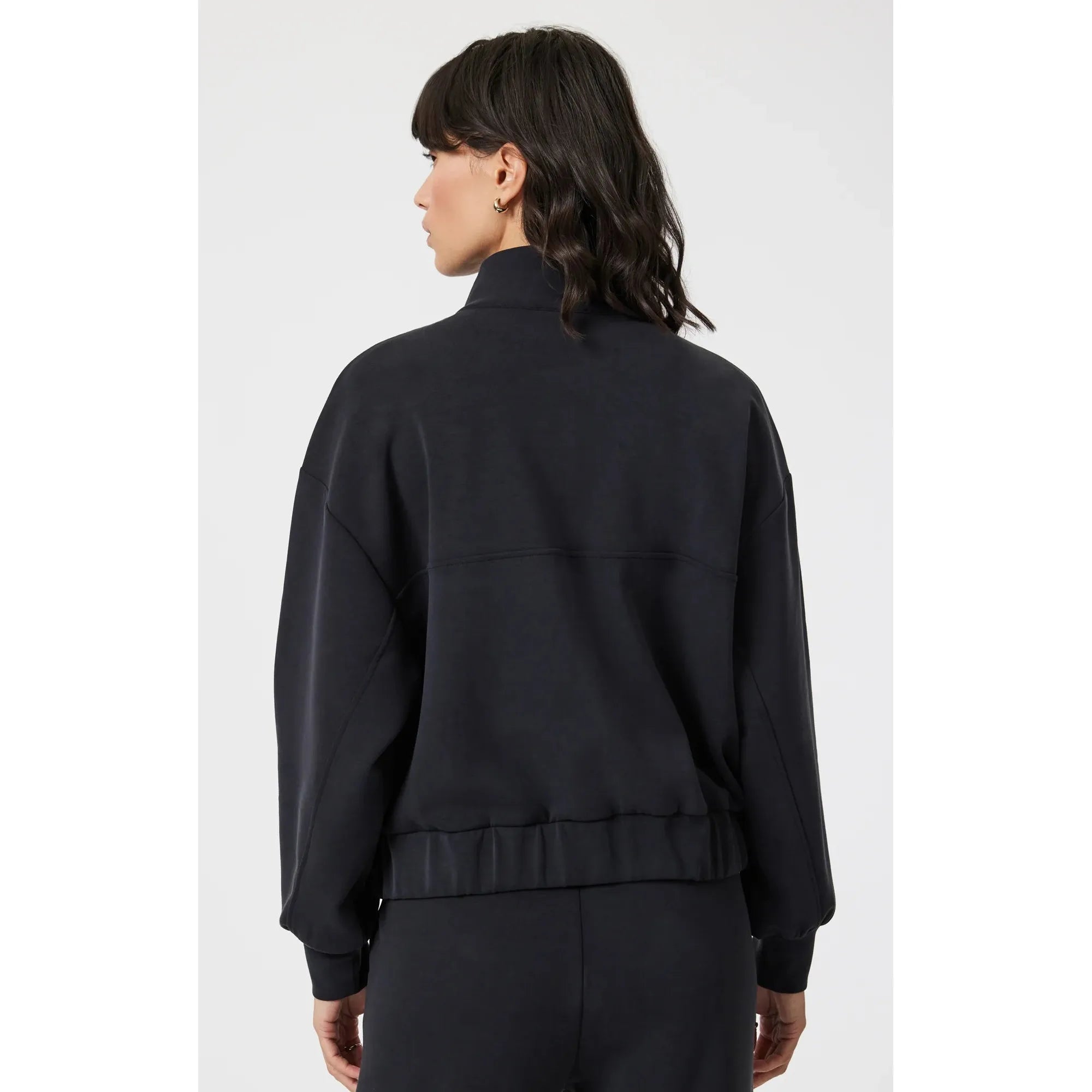 Mavi - Sporty Luxe Tencel™ Full Zip Sweatshirt in Black