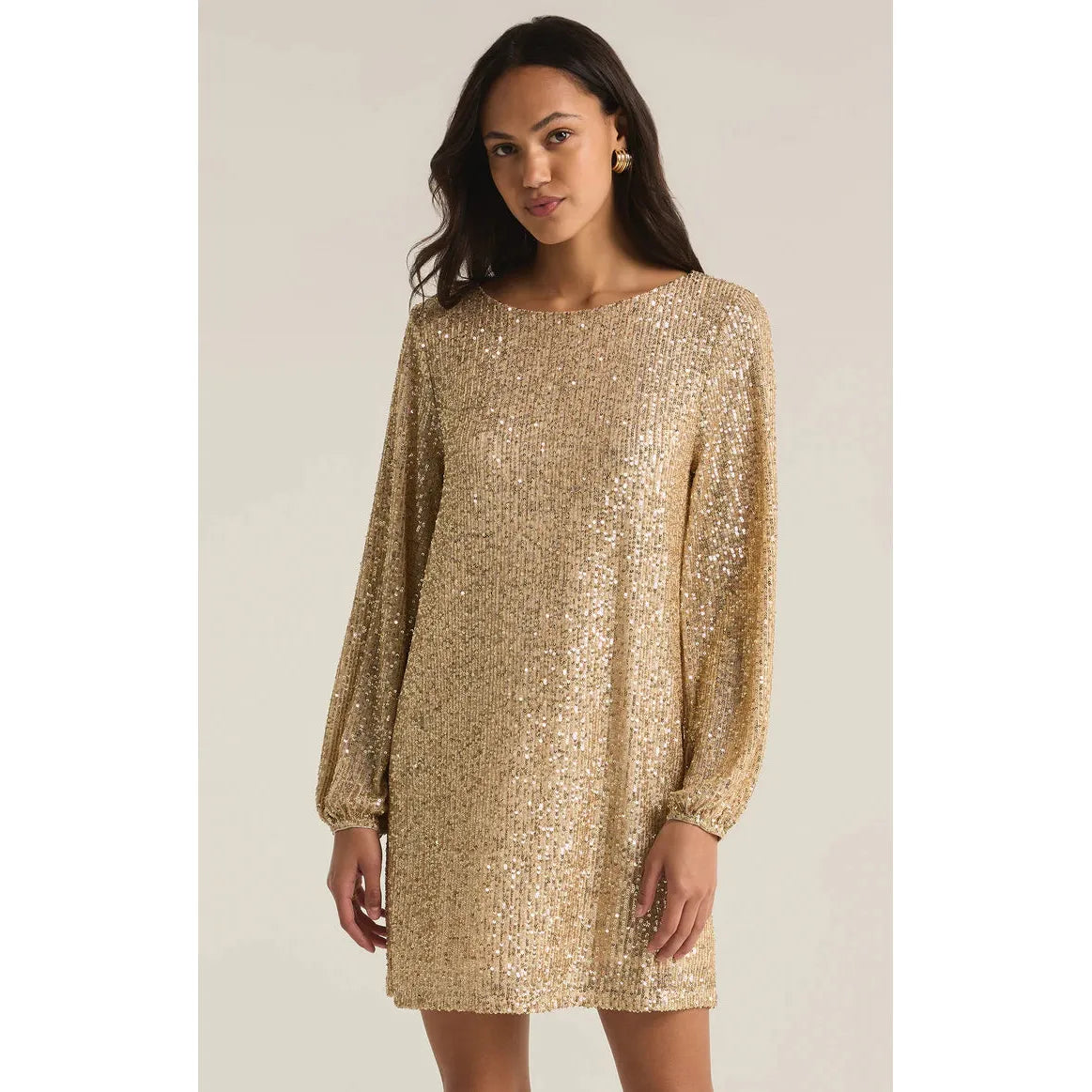 Z Supply - Andromeda Sequin Mini Dress in Champagne