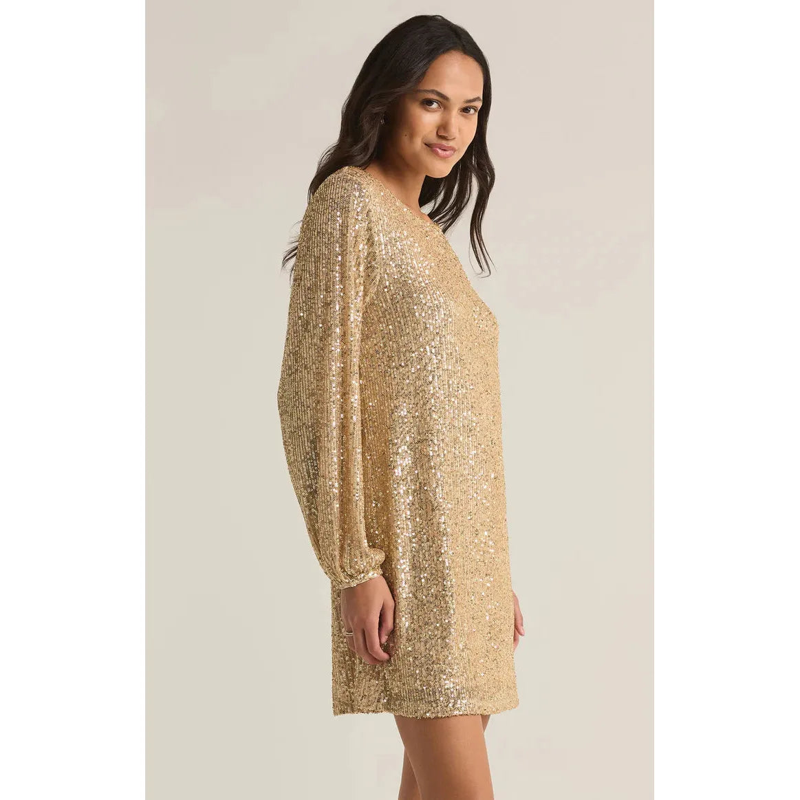 Z Supply - Andromeda Sequin Mini Dress in Champagne