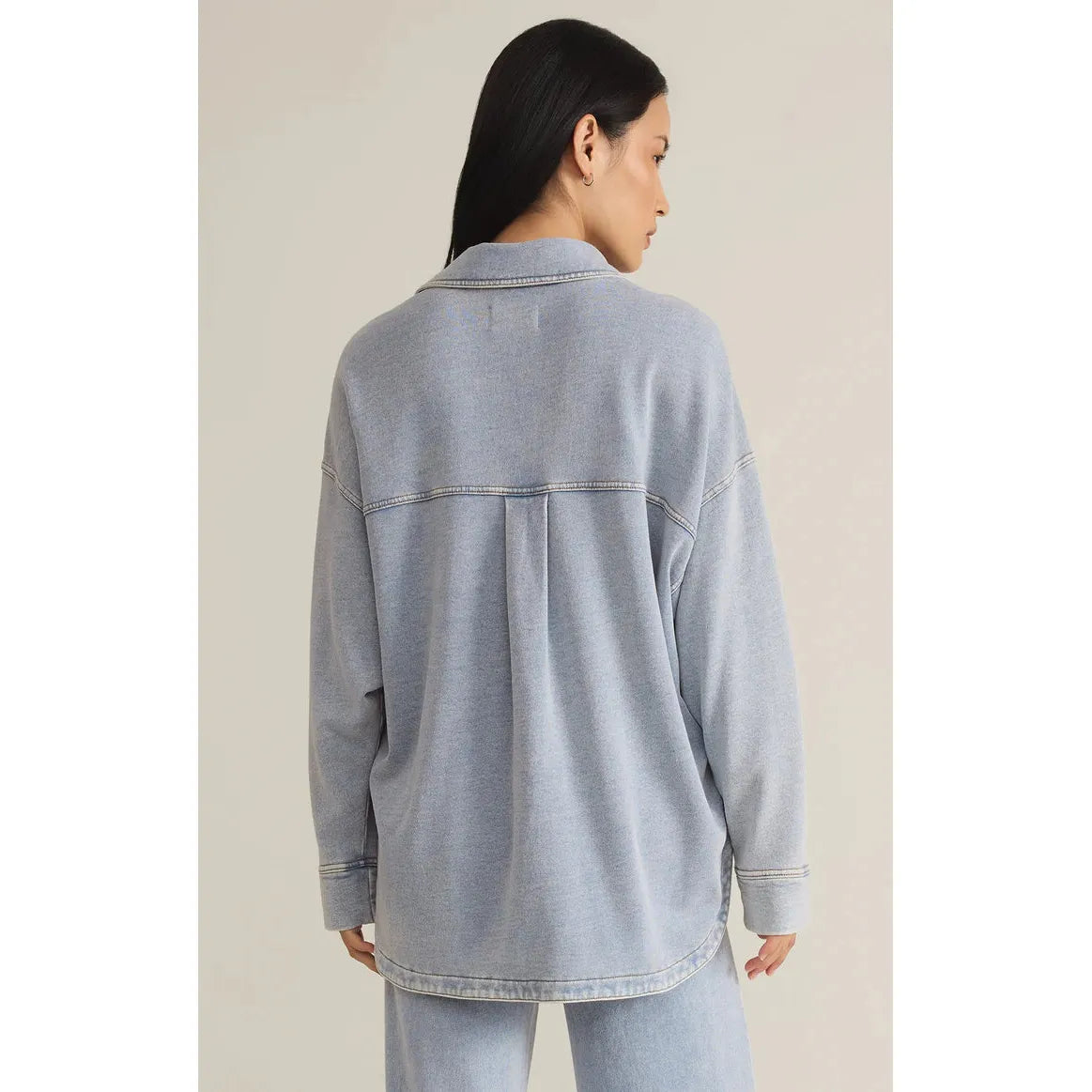Z Supply - All Day Knit Jacket in Washed Indigo