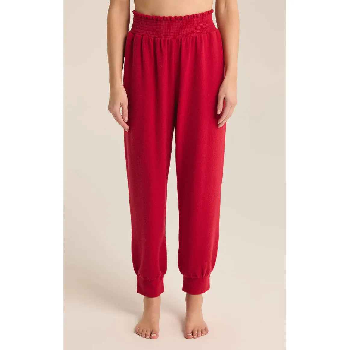 Z Supply - Holly Dreamy Cozy Jogger in Red Haute