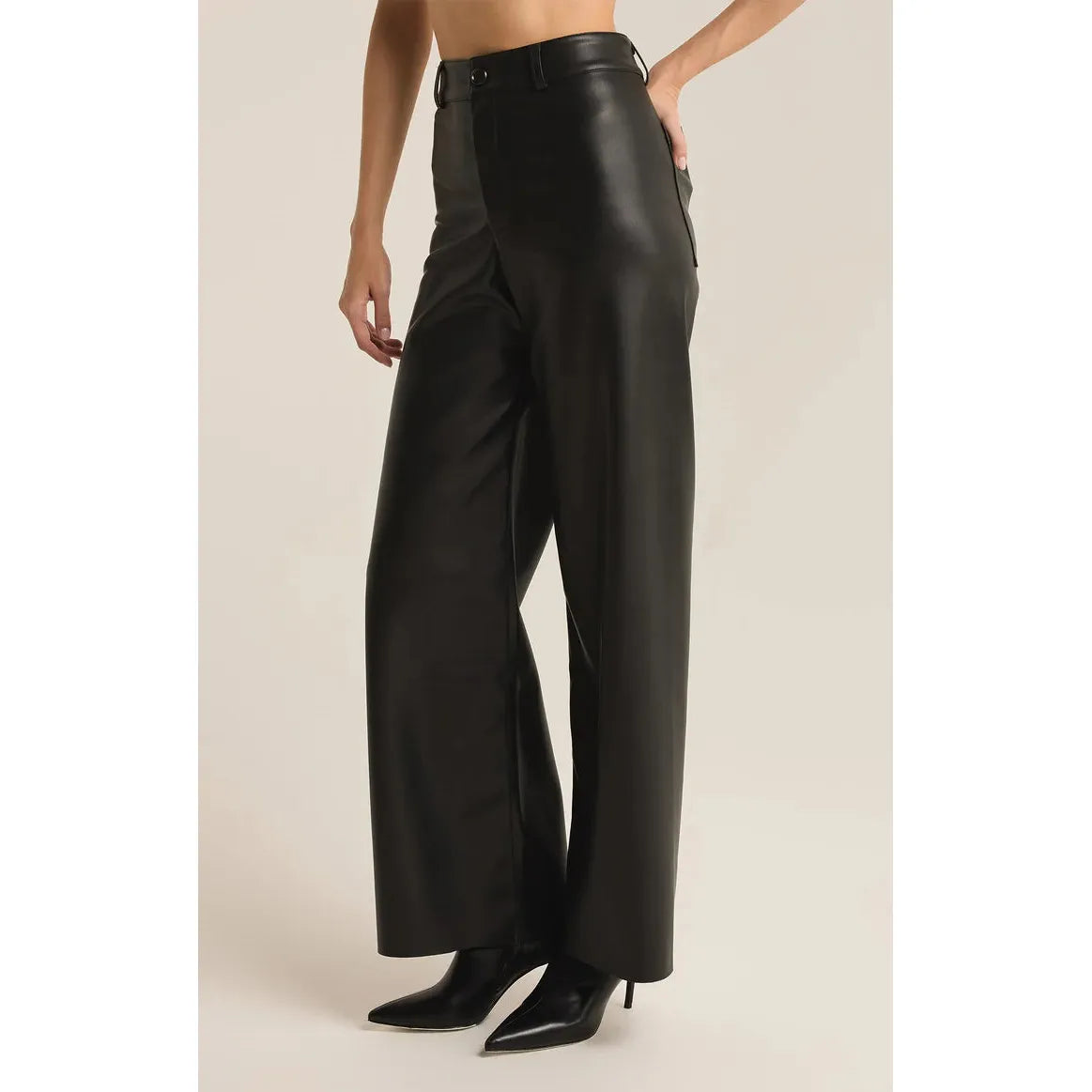 Z Supply - Rilynn Faux Leather Pant in Black