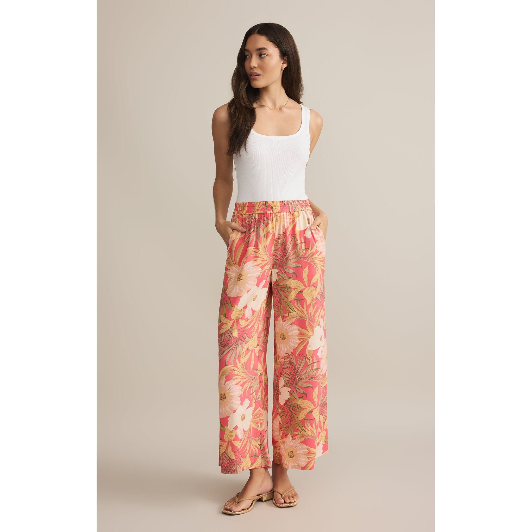 Z Supply - Dante Barra Tropic Pant in Sunset Pink