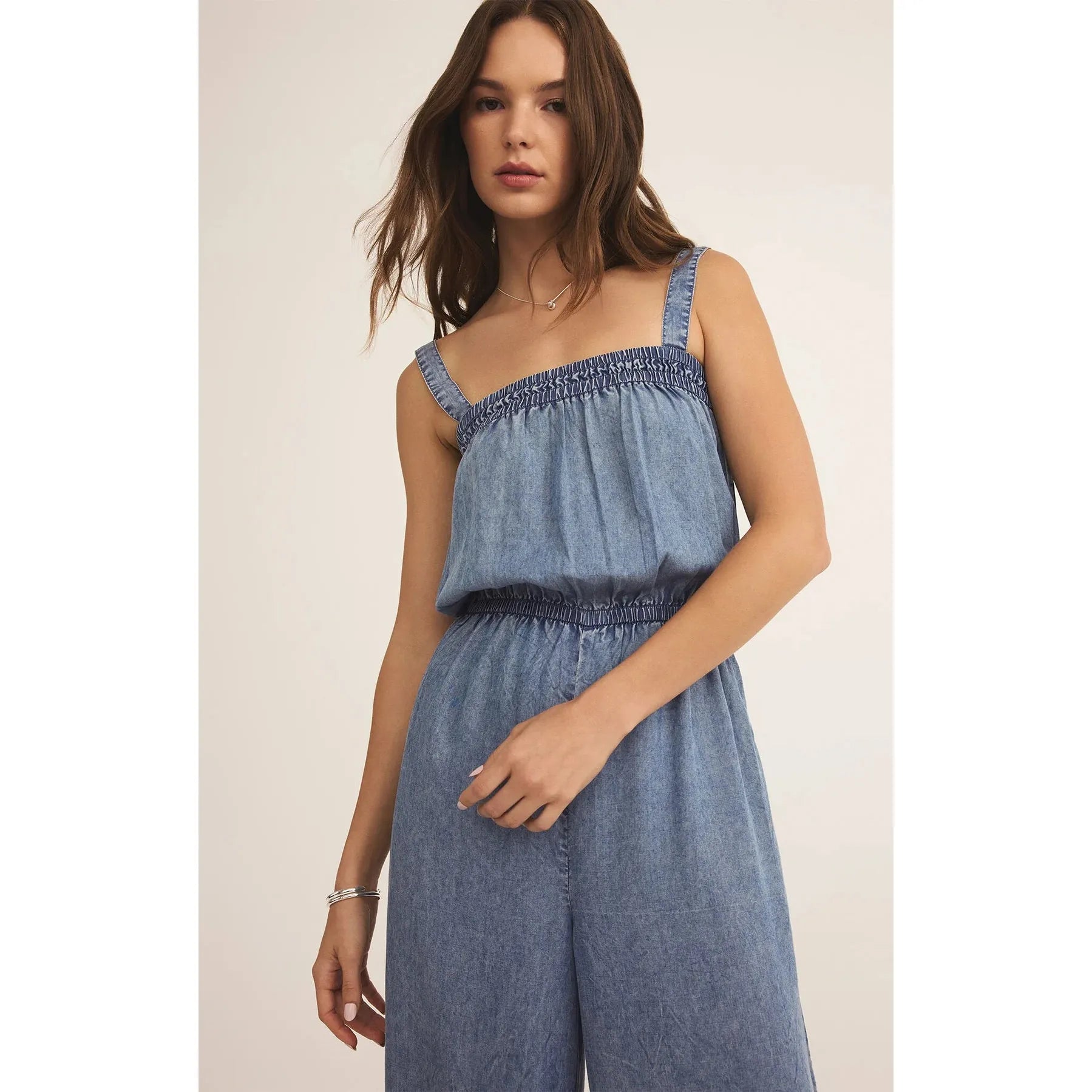 Z Supply - Solara Chambray Jumpsuit in Medium Chambray
