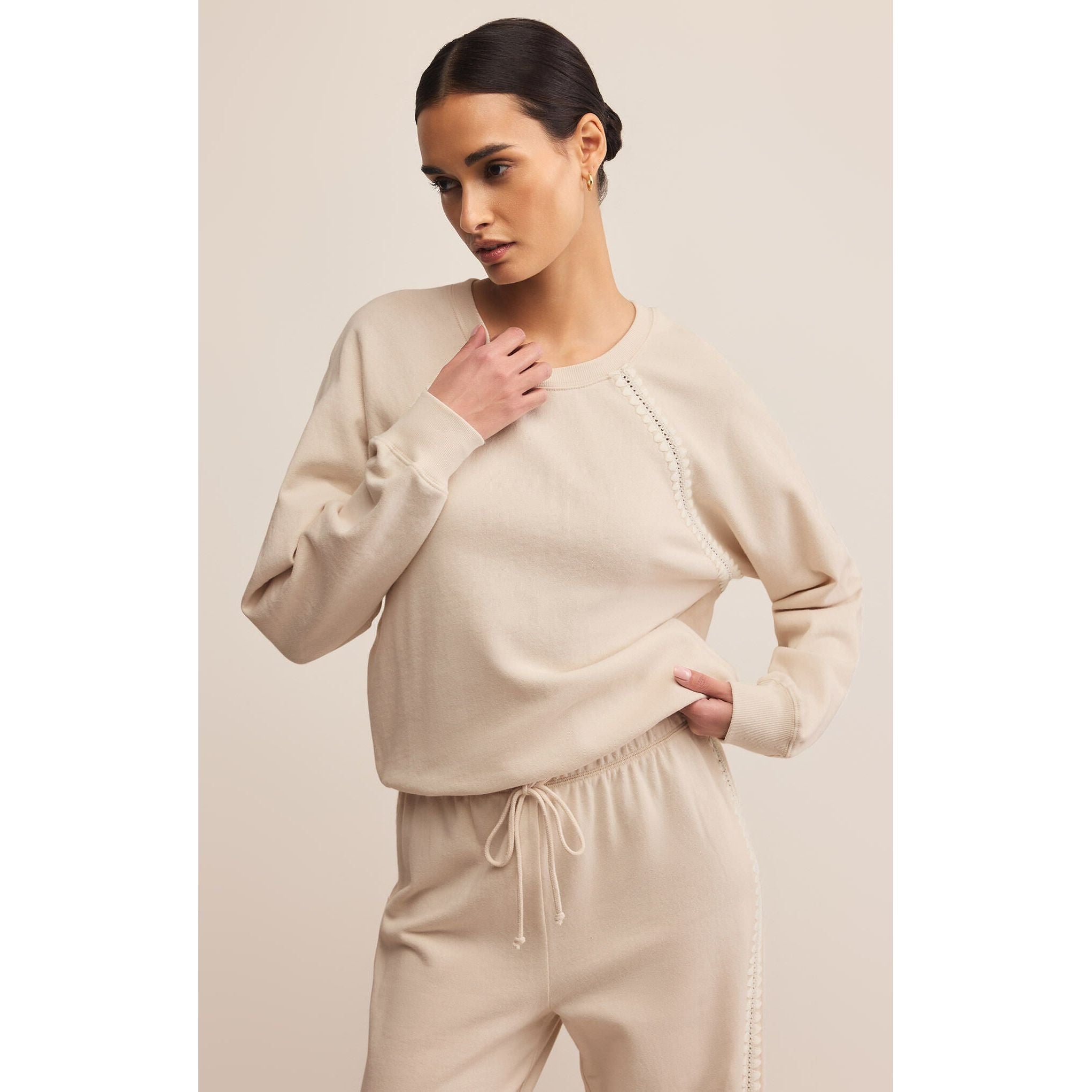 Z Supply - Take All French Terry Sweatshirt in Salt Crystal