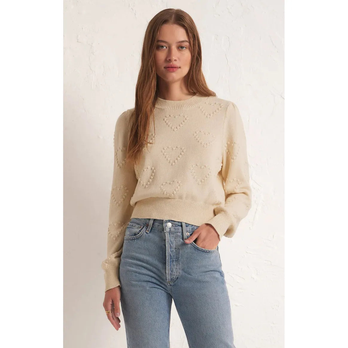 Z Supply - All We Need Is Love Sweater in Sandstone