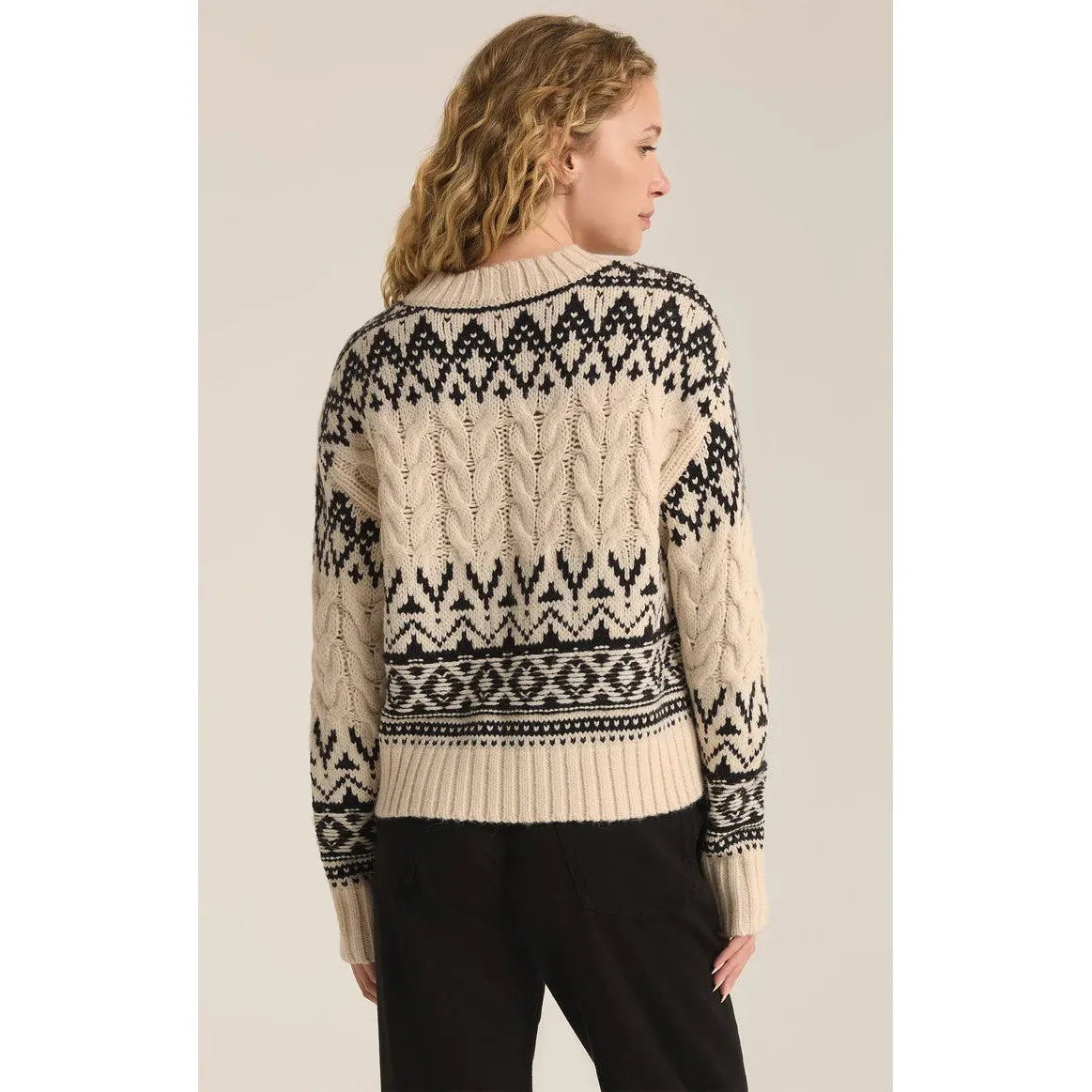 Z Supply - Garland Fairisle Sweater in Sea Salt