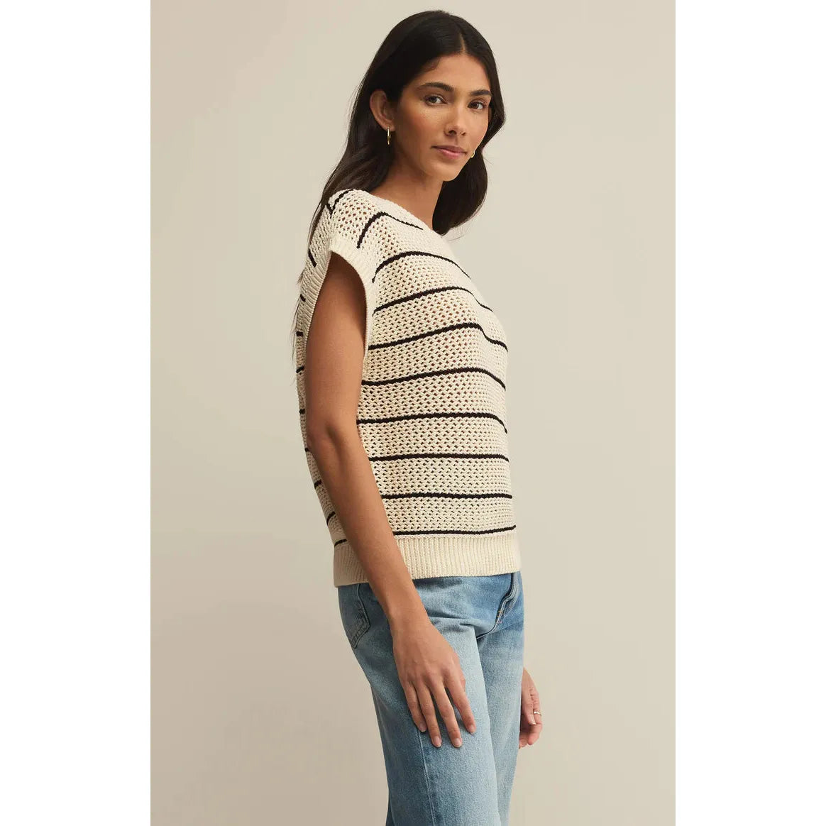 Z Supply - Ines Striped Sweater in Sea Salt