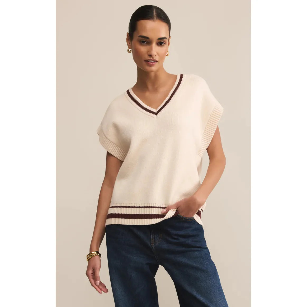 Z Supply - Fletcher Sweater Vest in Crystal