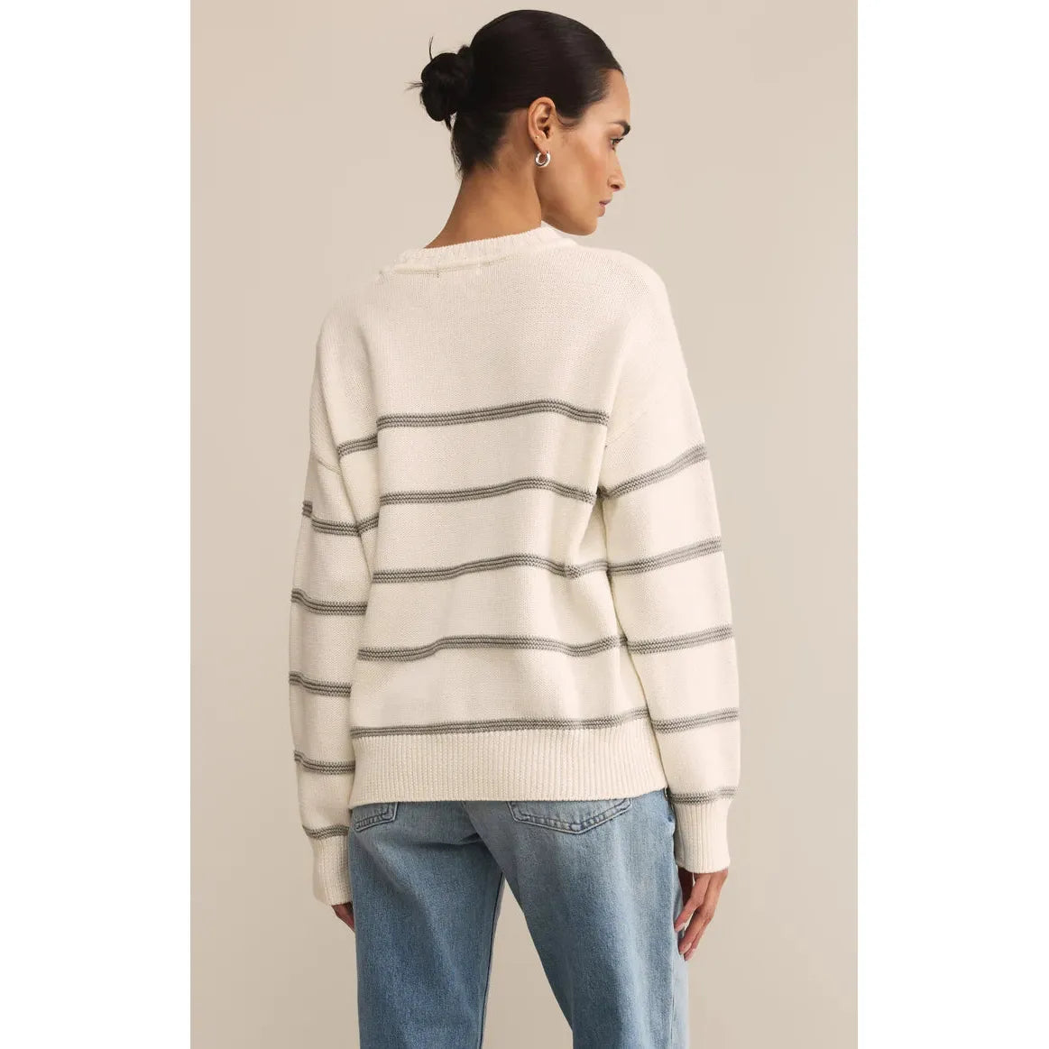 Z Supply - Boyfriend Striped Sweater in White