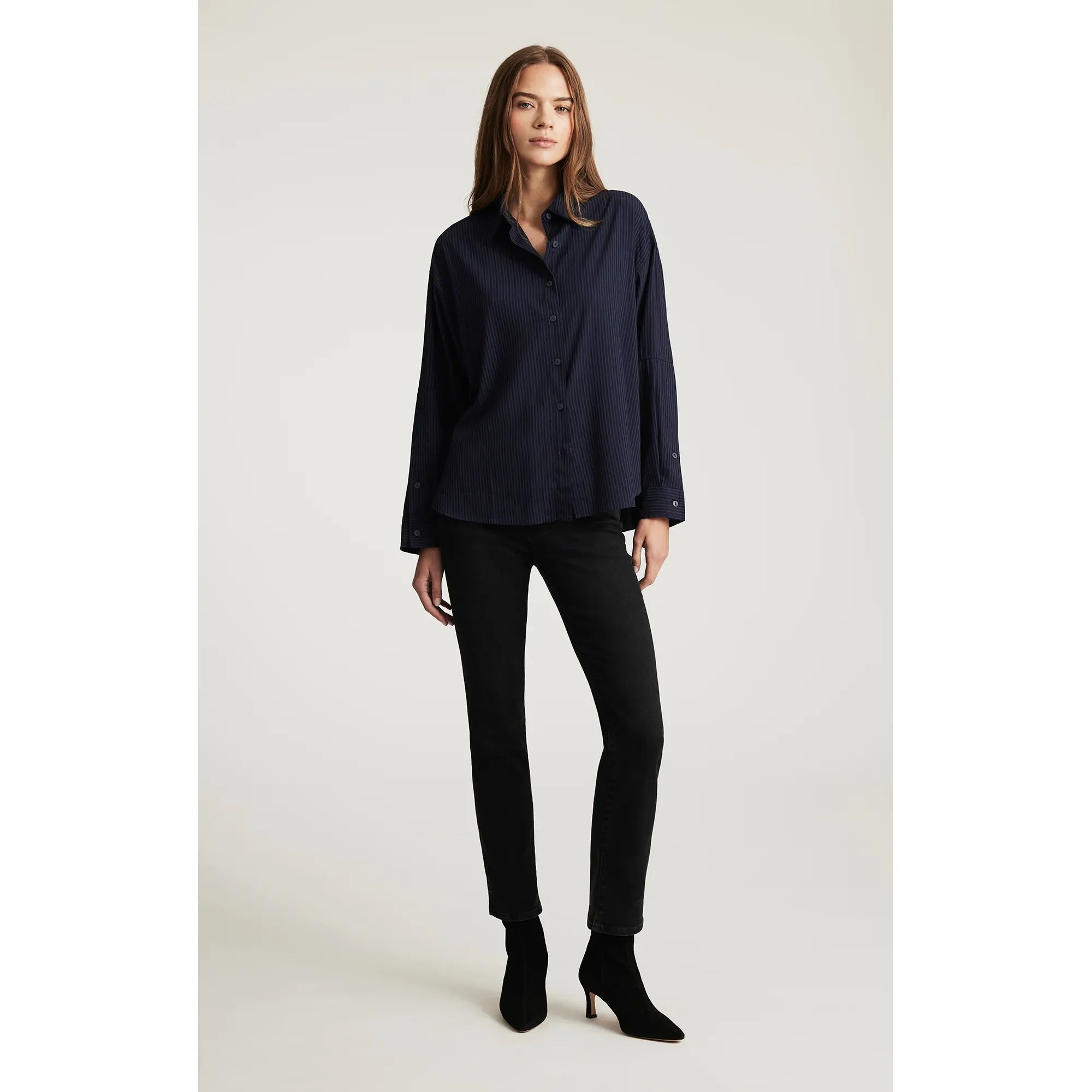 Mavi - Kendra Straight in  Dark Smoke Flex Blue