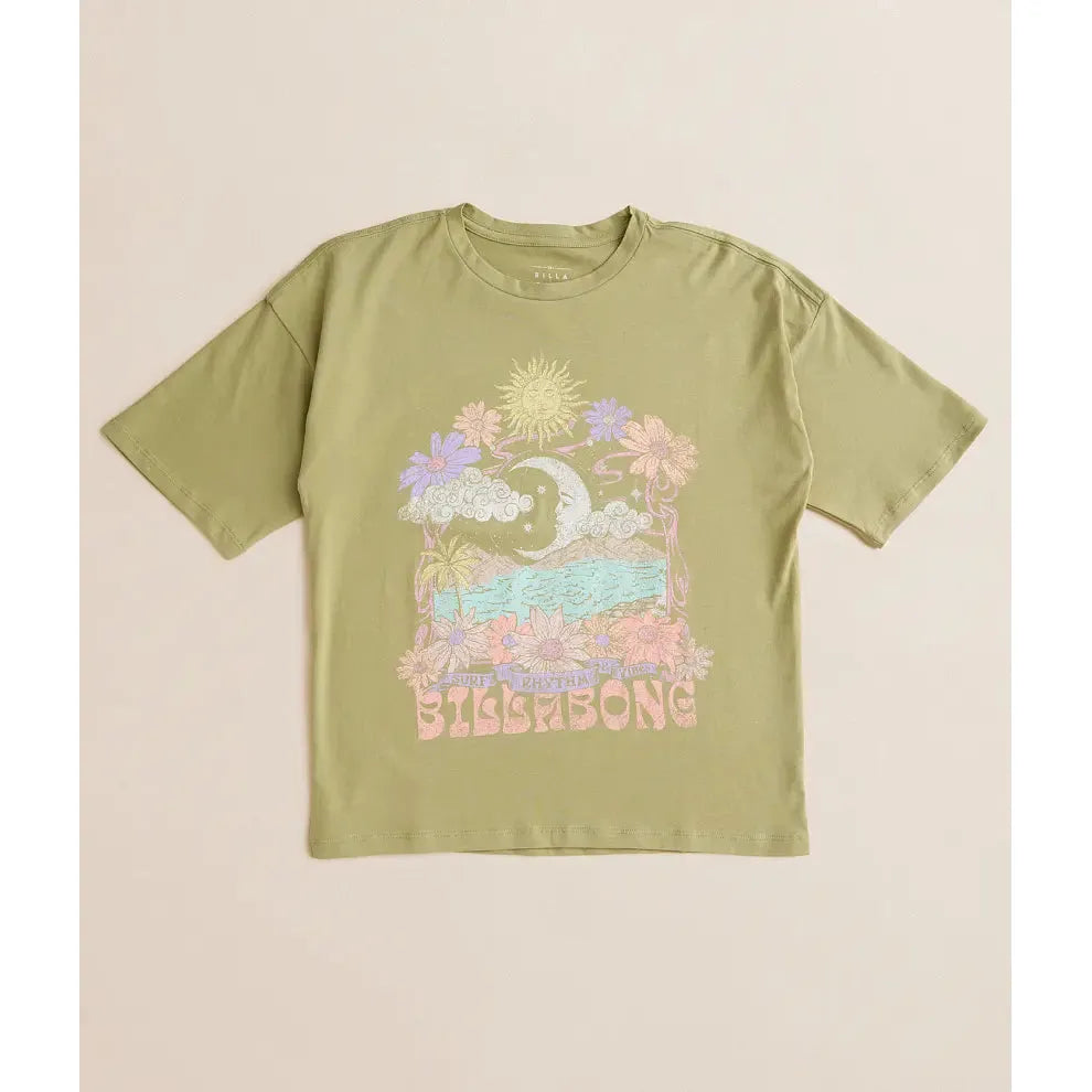 Billabong - Girls - Surf Rhythm Oversized T-Shirt in Avocado