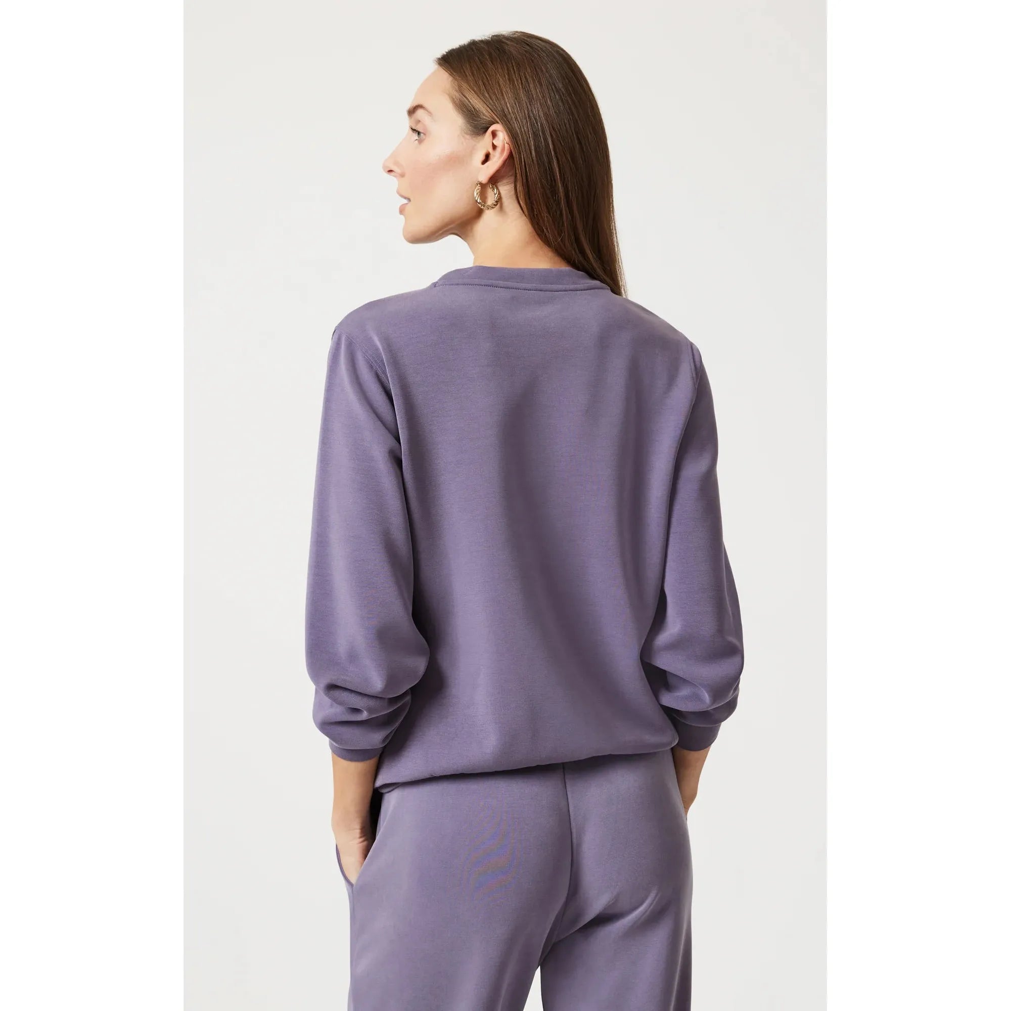 Mavi - Luxe Touch Tencel™ Oversized Sweatshirt in Purple