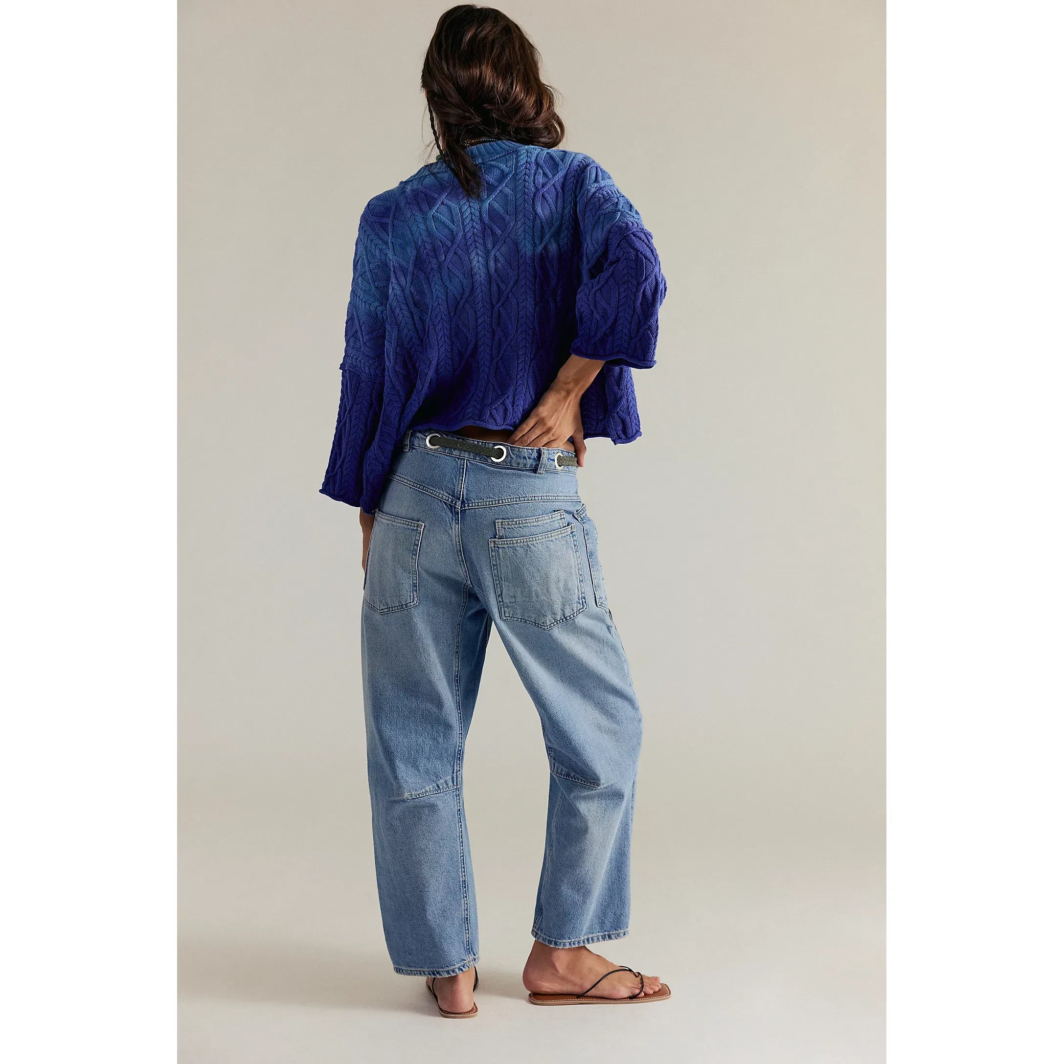 Free People - Moxie Low Slung Barrel in Truest Blue