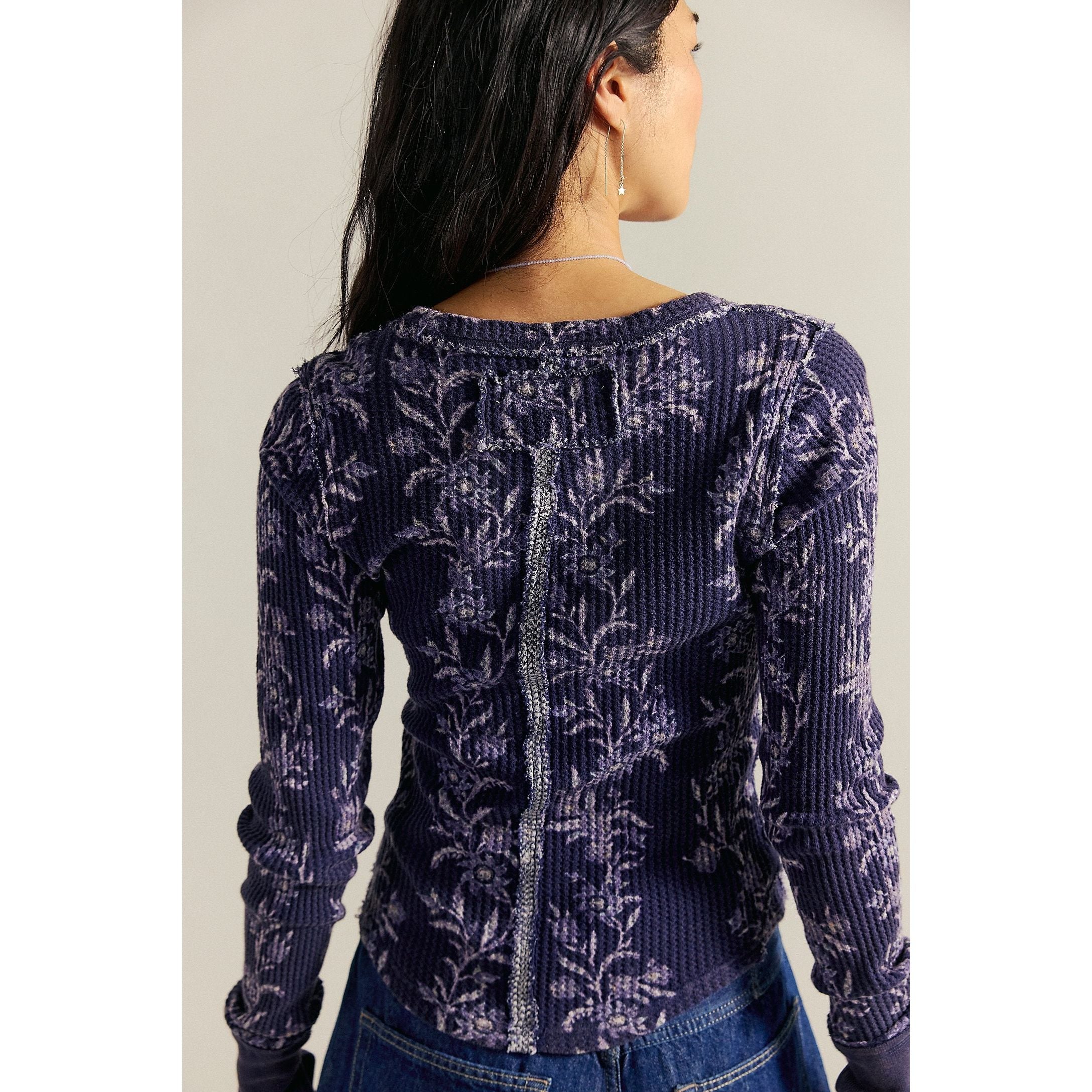 Free People - Pretty Little Thermal in Blue Combo
