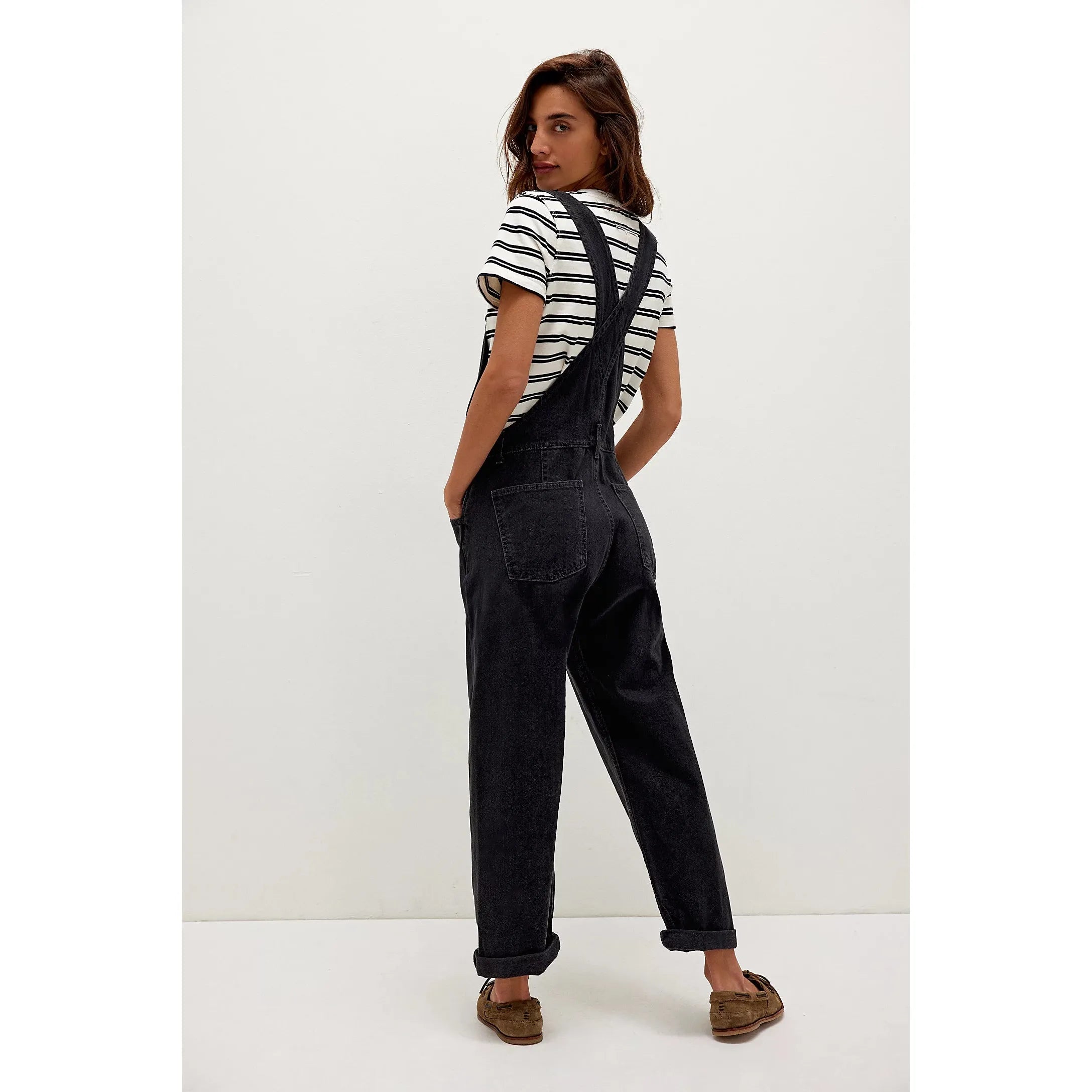 Free People - Ziggy Denim Overalls in Mineral Black